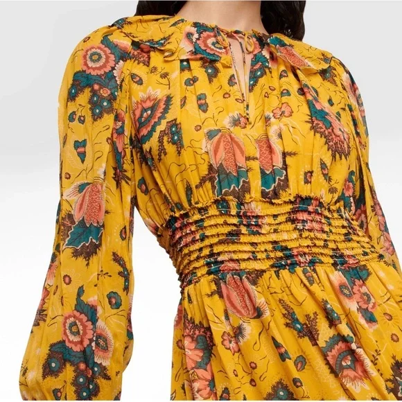 Ulla Johnson Adara Waterlily Yellow Dress Size 0 NWT - Picture 3 of 16